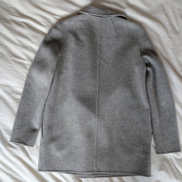 Theory Open Front Coat in Double-Face Wool-Cashmere - Size Small - Picture 4 of 10
